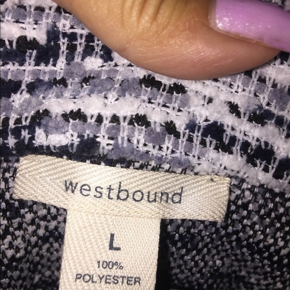 Westbound size large heather gray black and white turtleneck soft stretch comfy - Picture 5 of 6